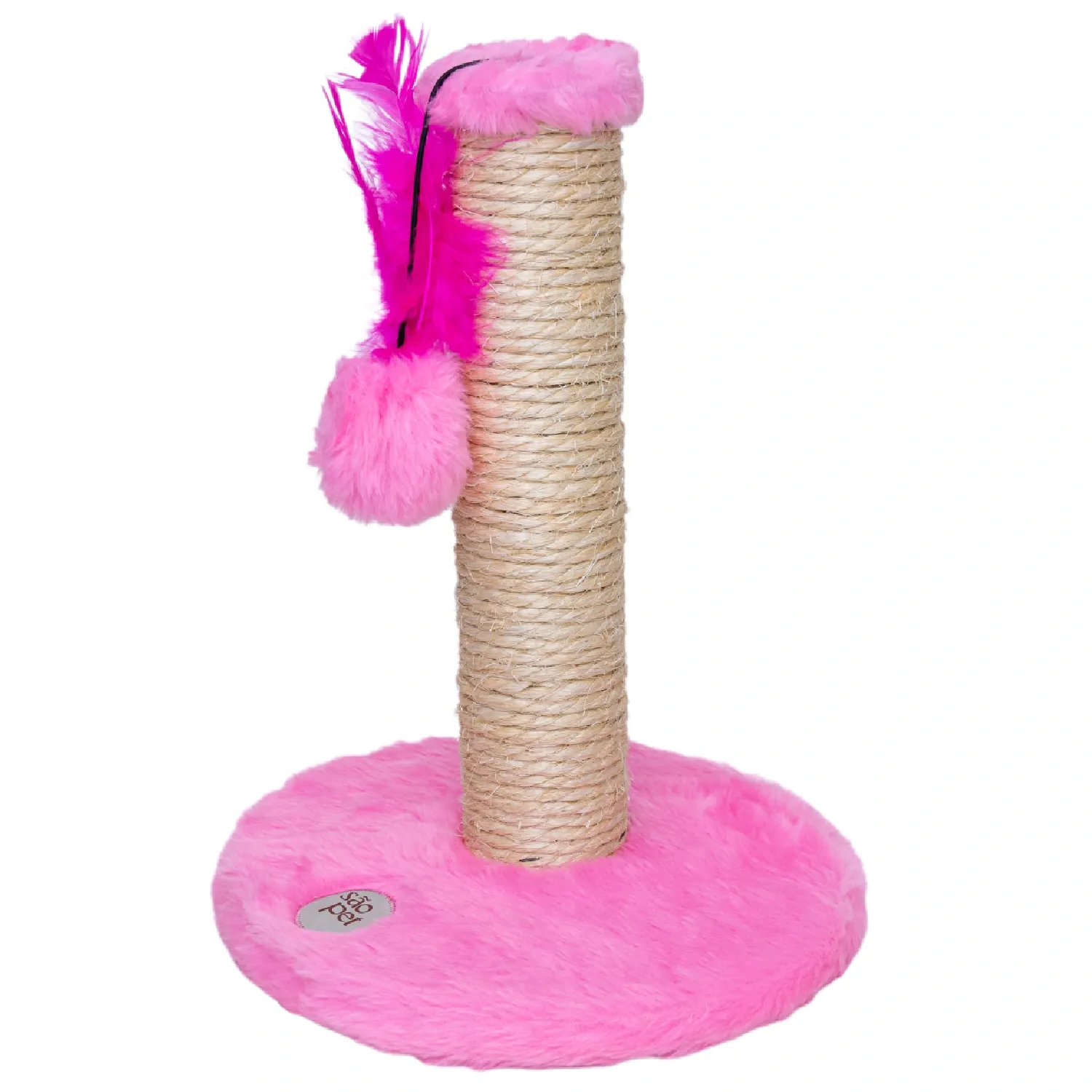Arranhador Sisal Liso 1 Andar Rosa